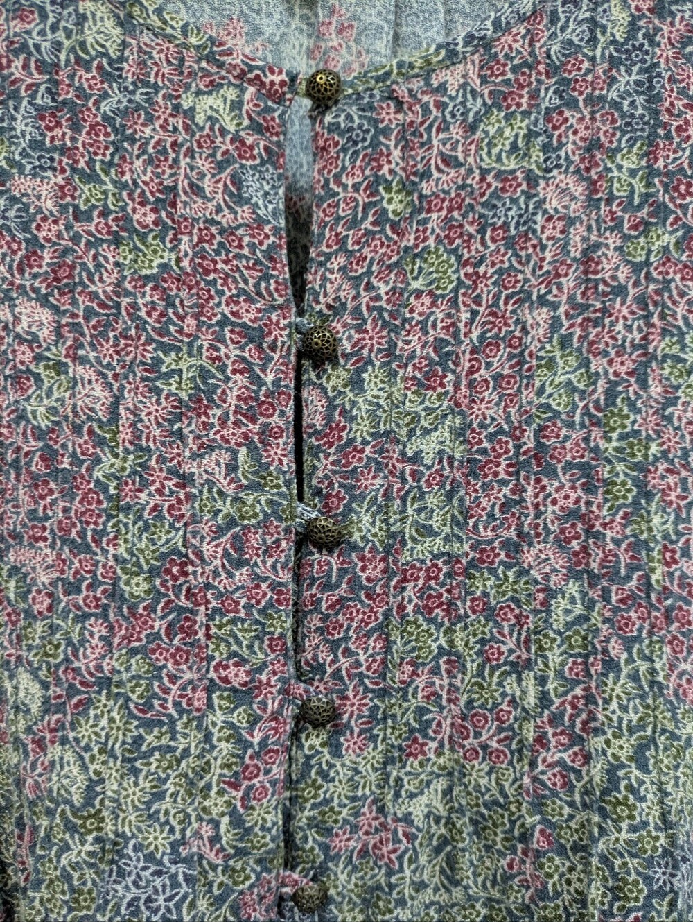 Lucky Brand Multicolor Floral Henley Blouse - Picture 3 of 7